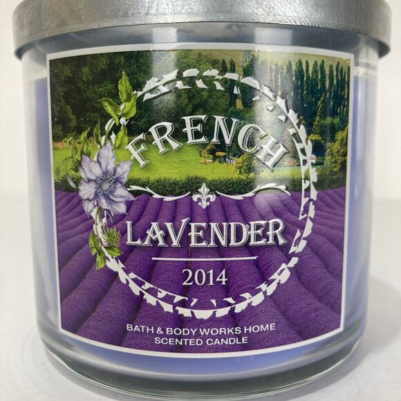 Unburned Bath & Body Works Home French Lavender Provence 2014 3 Wick Candle - Picture 2 of 6